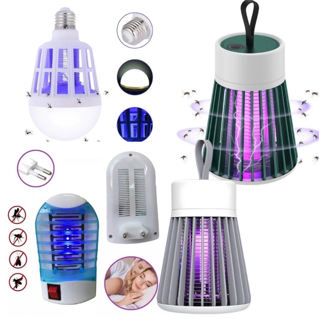 Mosquiteiro Repelente Armadilha Uv Led Elétrico Lâmpada abajur anti mosquito