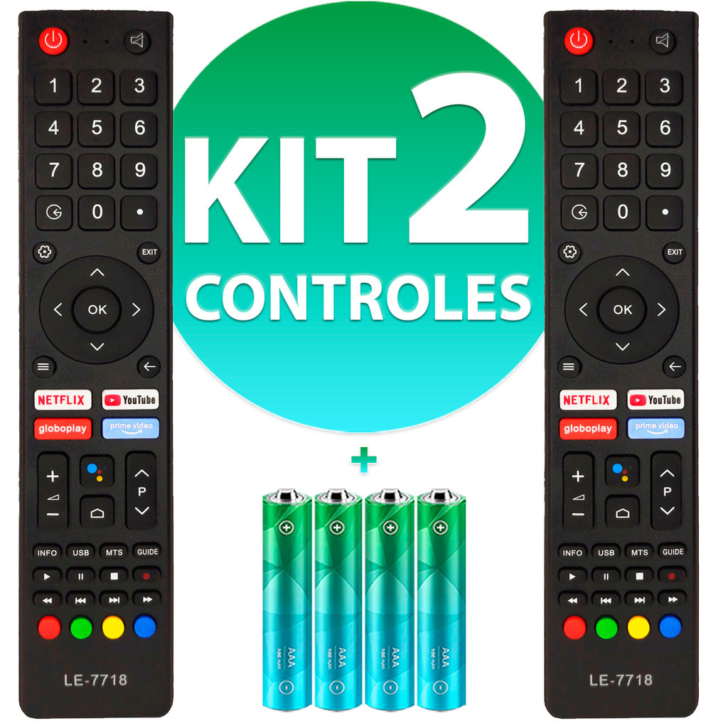 Kit Controle Remoto Compatível com Tv Smart Philco Ptv42dswn