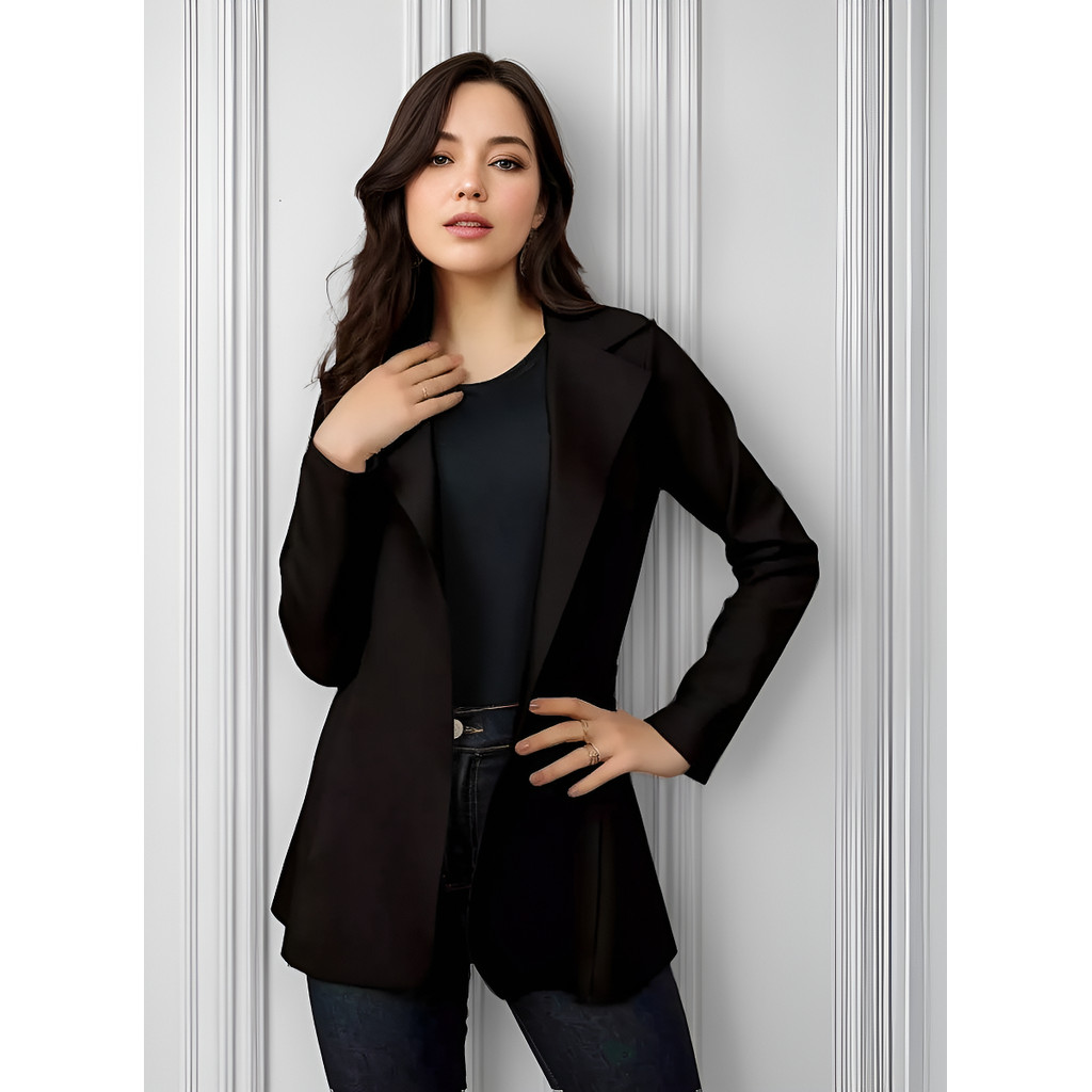 Blazer Longo Casaquinho Social Feminino Basico Pronta entrega