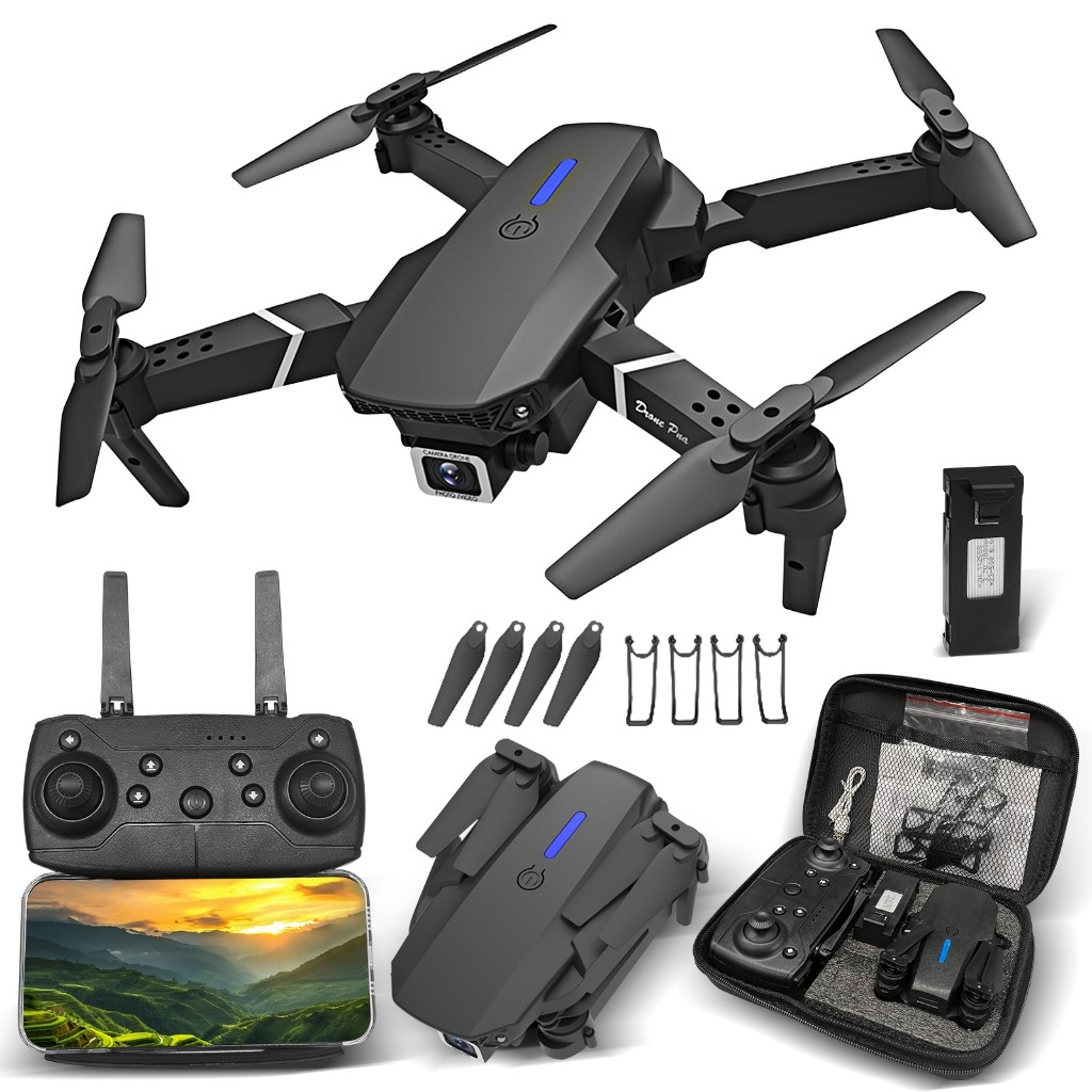 Mini Drone A15 Pro WIFI FPV Com Câmera RC Toy 4K Quadcopter Dobrável Em Ângulo HD