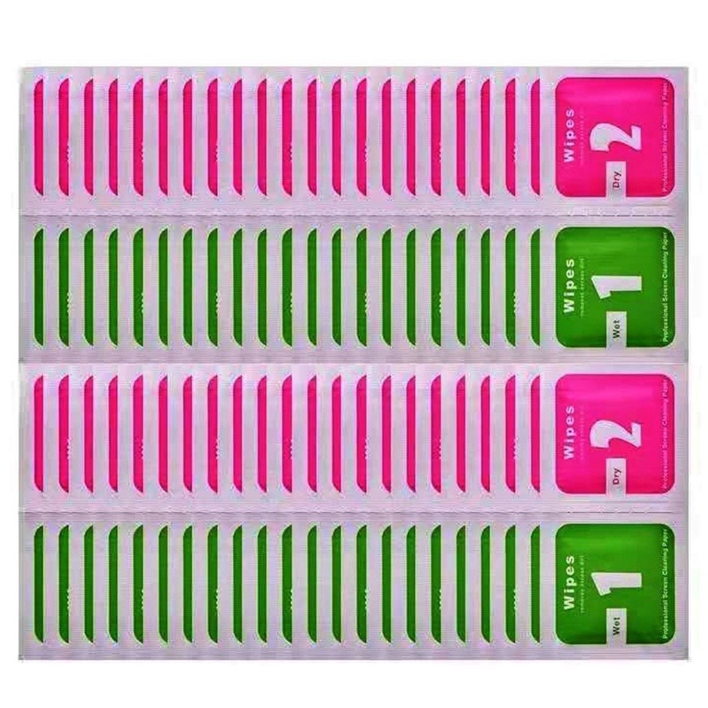 Kit Limpa Tela Pano Seco E Com Álcool 1 E 2 Pacote Manutenção Celular Limpeza Tela Aplicar Película