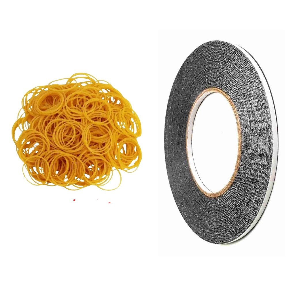 Kit Elástico + Fita Dupla Face Preta 3mm para bateria Tela Display Flex LCD Celular Colagem Fixação