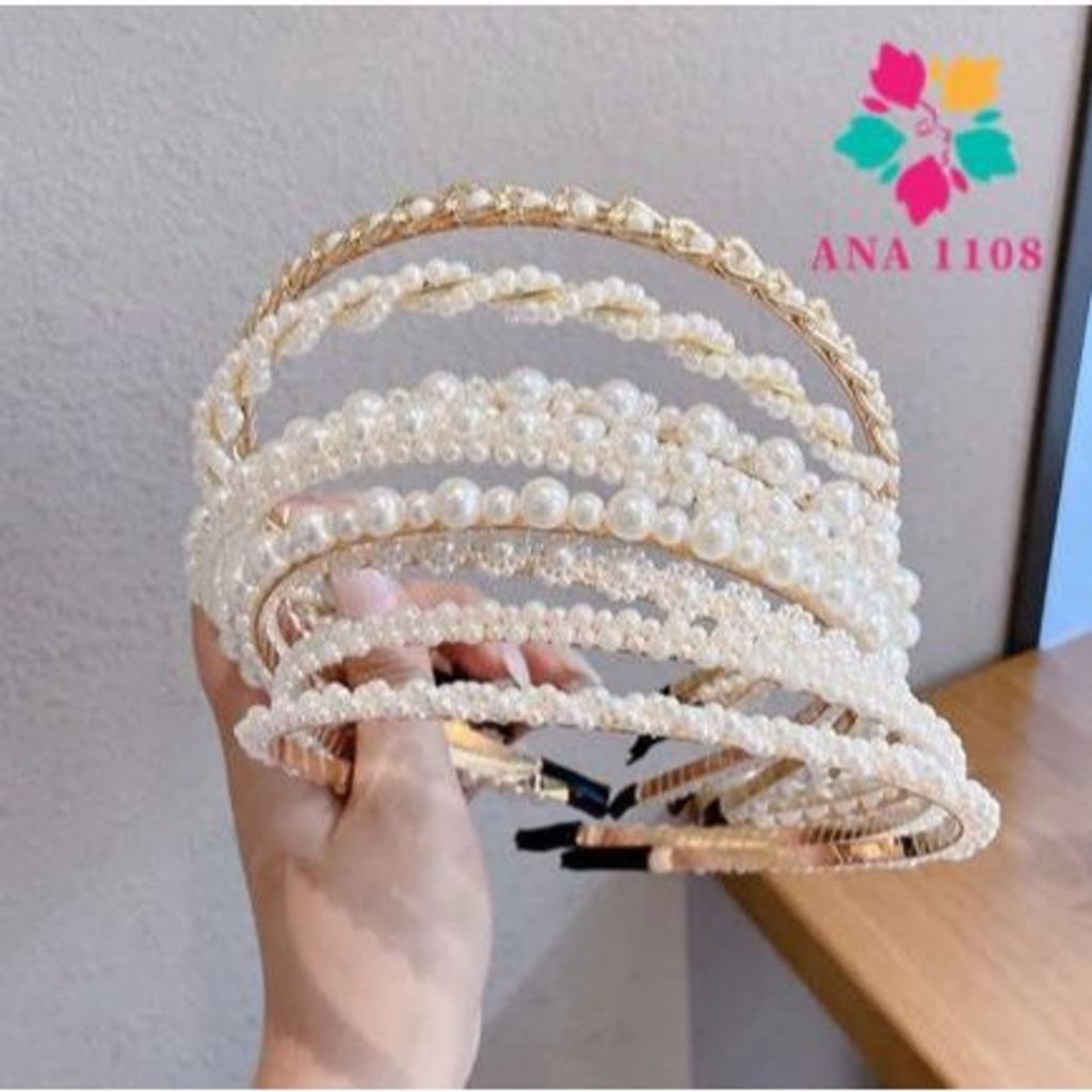 GGUAN KIT 10PCS Tiaras Delicada Feminina Pérola Luxo Arco Cabelo（10 modelos diferentes）
