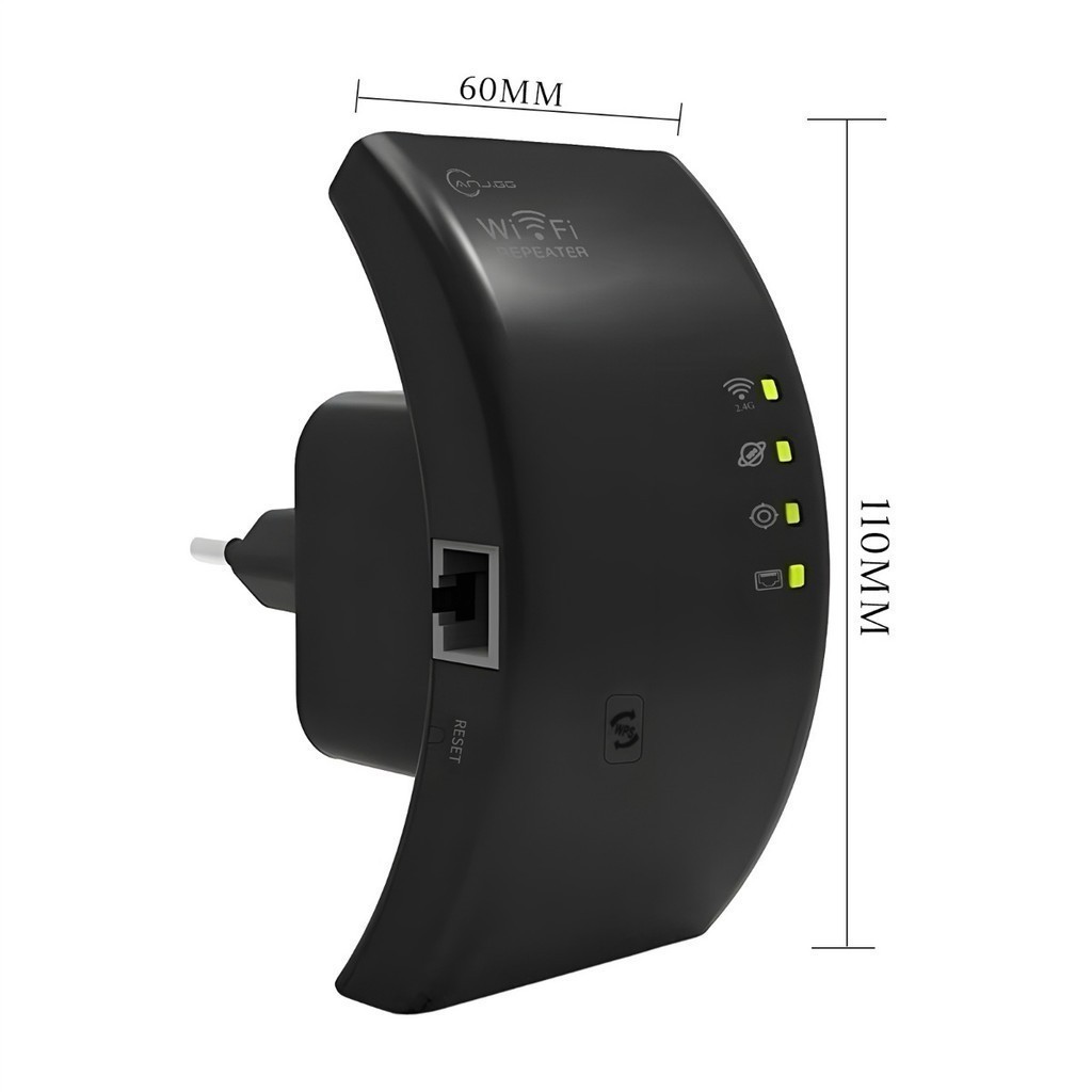 Repetidor WiFi 300Mbps 2.4GHz Amplificador de Sinal Wireless Extensor com Porta RJ45