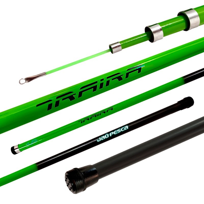 Vara Telescópica Gomo Longo JP Traira Verde Jaú Pesca - 7,00m
