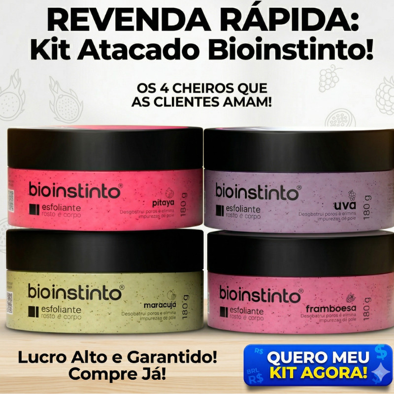 Kit 4 esfoliante corpo Banho Premium Skin care Hidrantação Promoção no Atacado 180g