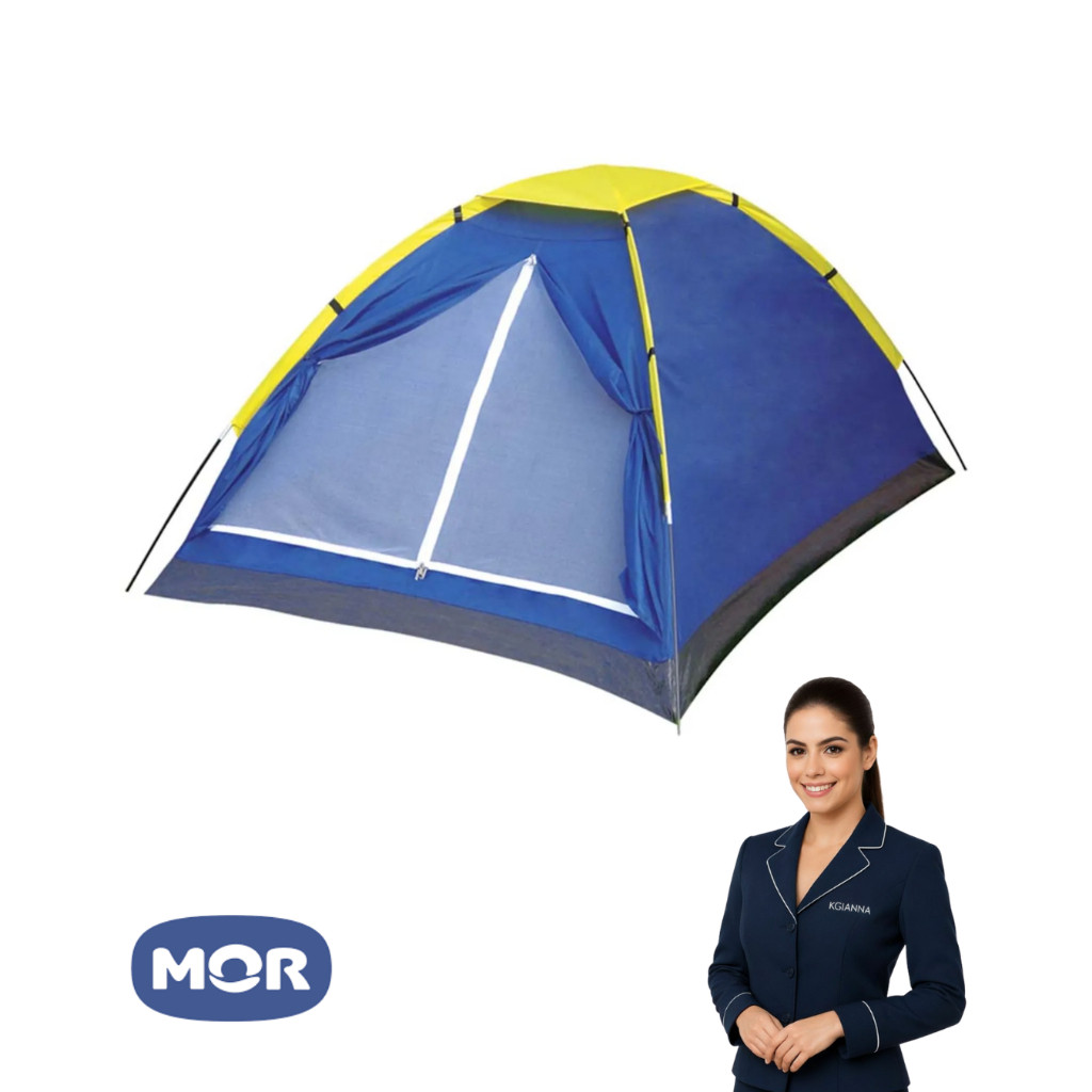Barraca 4 Pessoas Iglu Azul/Laranja Mor Premium
