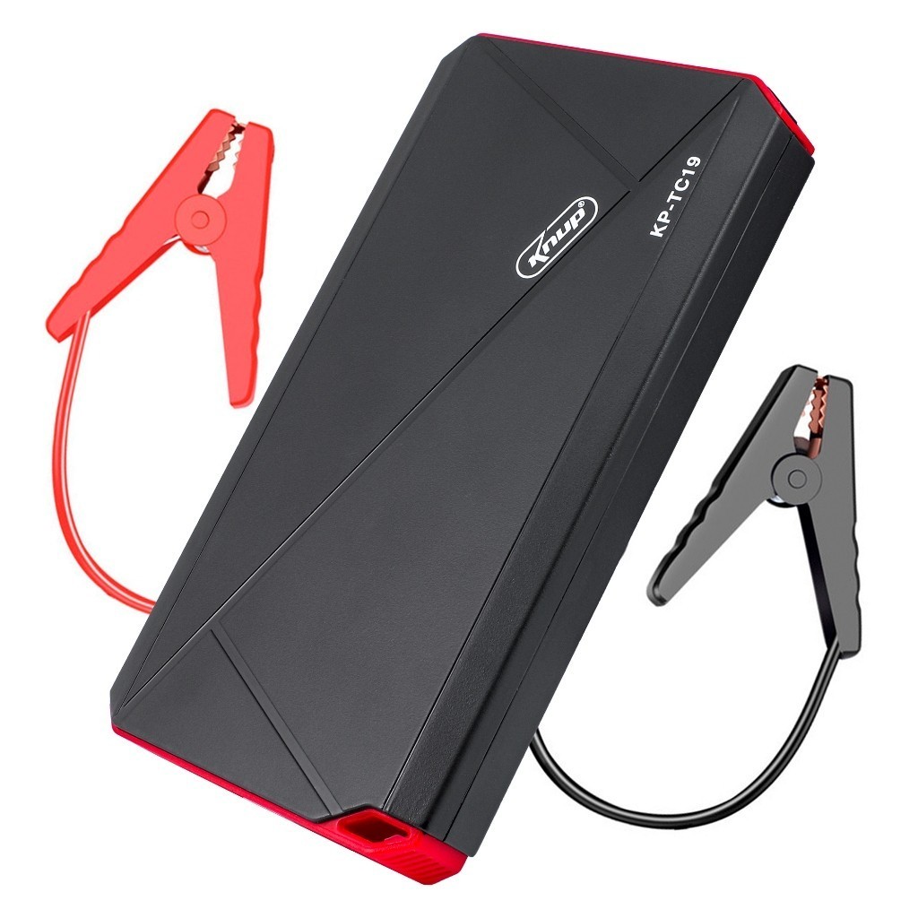 Auxiliar De Partida Acionador Automotivo Portátil Emergência Carro 10800mAh 12V 300A - 500A Com Garra Jacaré USB