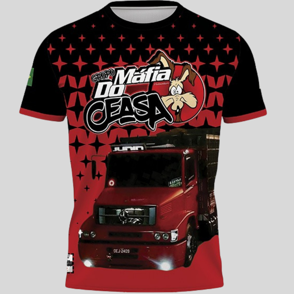 Camiseta Caminhoneiro Grupo Máfia Do Ceasa Camisa Dry Fit