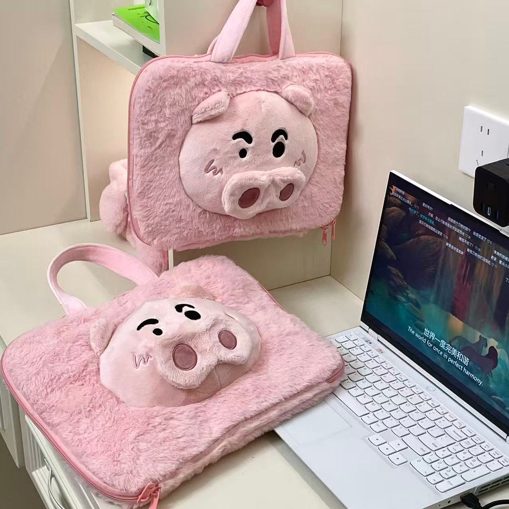 Bolsa Para Laptop De Porco Rosa Fofo Portátil Soft Computador Estudantes Escritório Presentes De Uso Diário