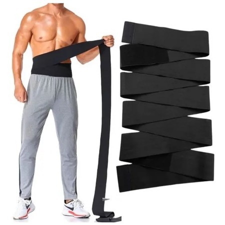 Faixa Abdominal Masculina Modeladora 3 e 5 Metros Alta Compressão Redutora Cintura Slim