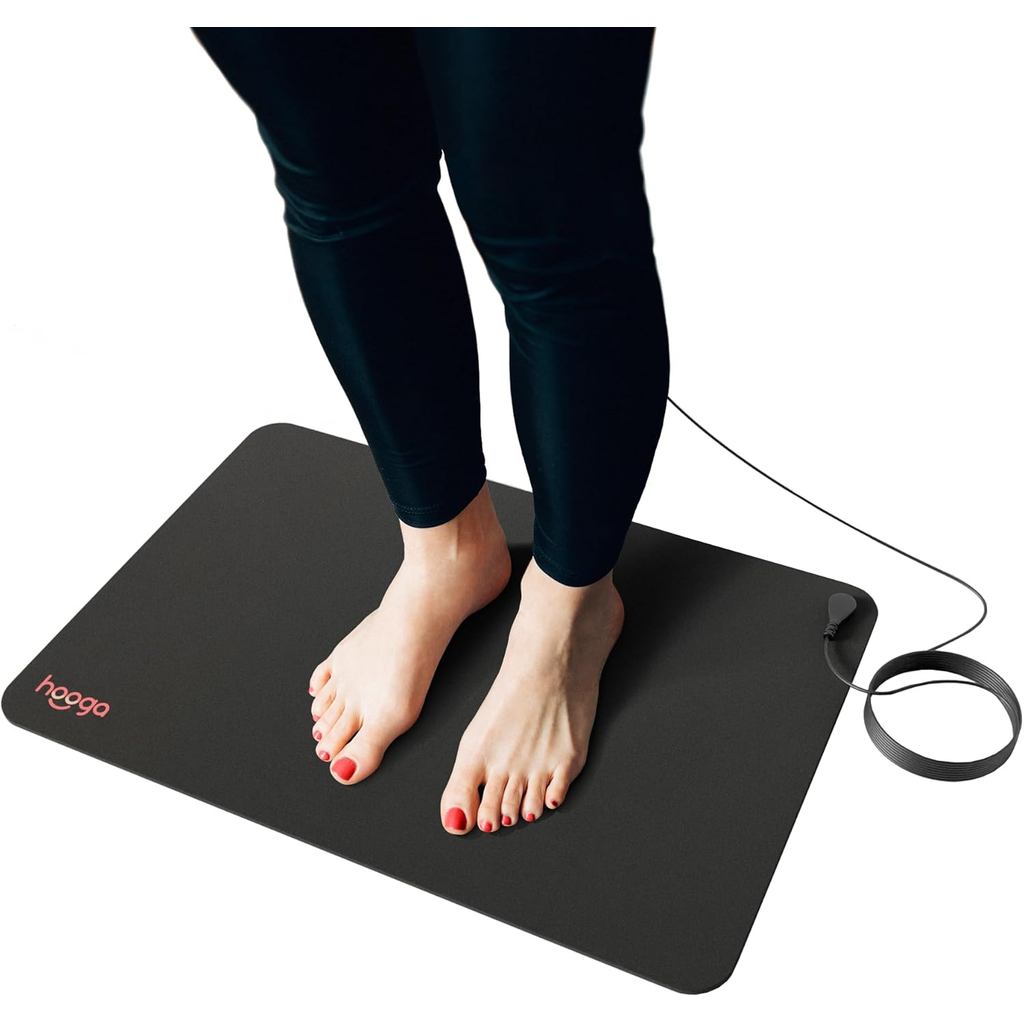 Tapete de Aterramento Hooga para Sono, Energia, Alívio da Dor, Inflamação, Equilíbrio, Bem-Estar. Terapia Conectada à Te