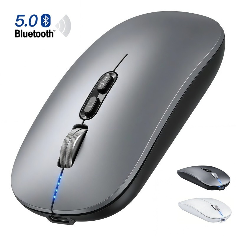 Mouse Bluetooth 5.1 Recarregável Sem Fio P/ Macbook Air/pro