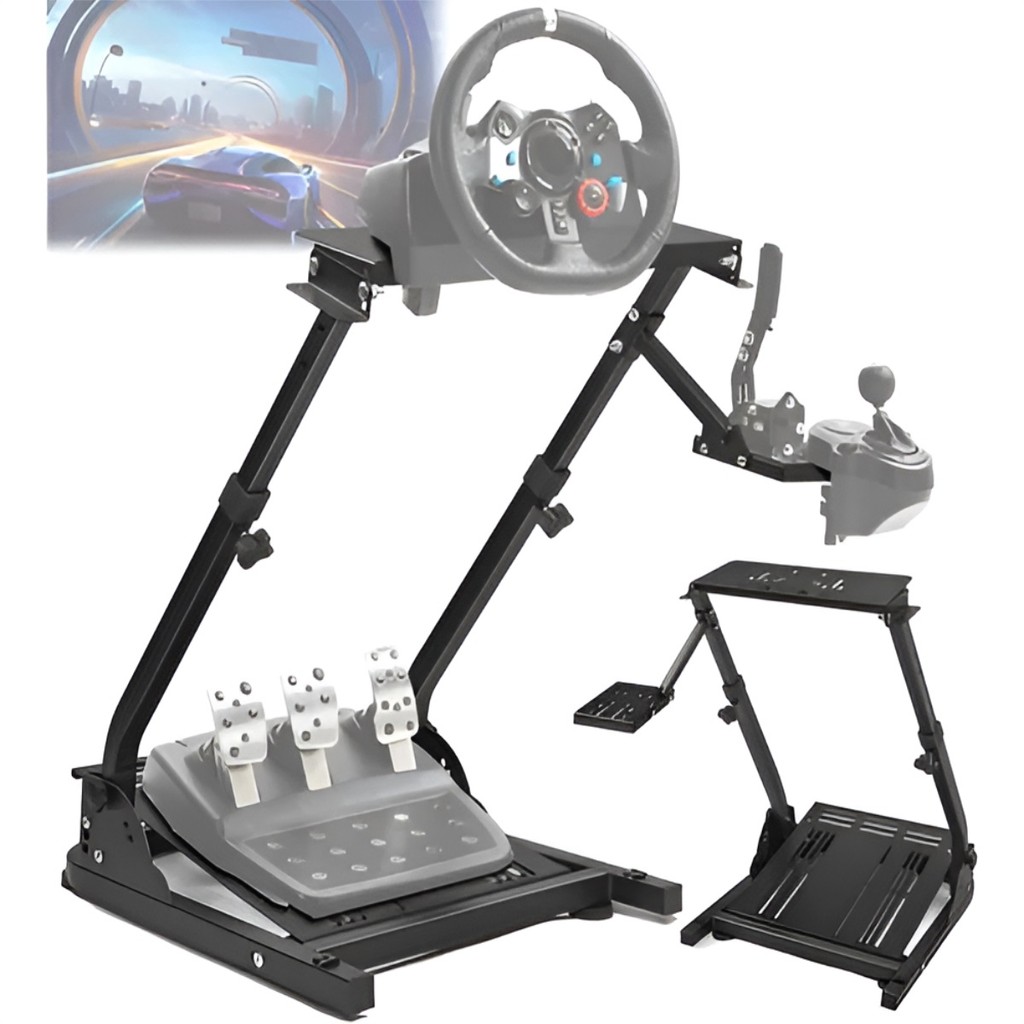 Suporte Cockpit Para Volante Pedais Para Simulador De Voo Brave Bull