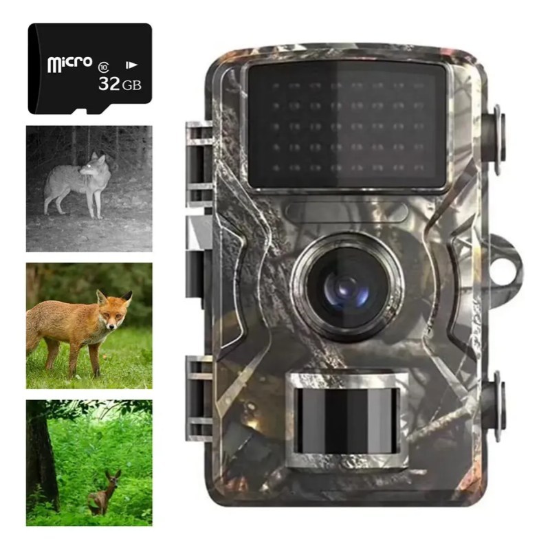 Câmera De Trilha Caça Visão Noturna Full Hd Prova Dagua 16mp Camuflado, Câmera De vigilância