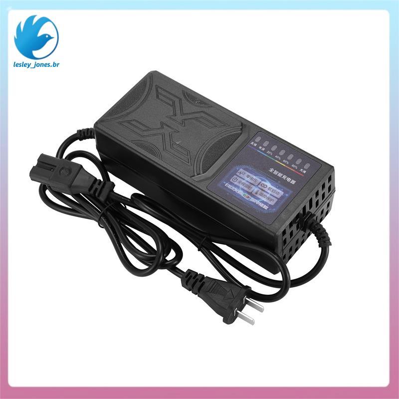 [lesley_jones.br] Carregador De Veículo Elétrico 20AH Com Display De Energia Leve Proteção Contra Vazamento De Corrente 