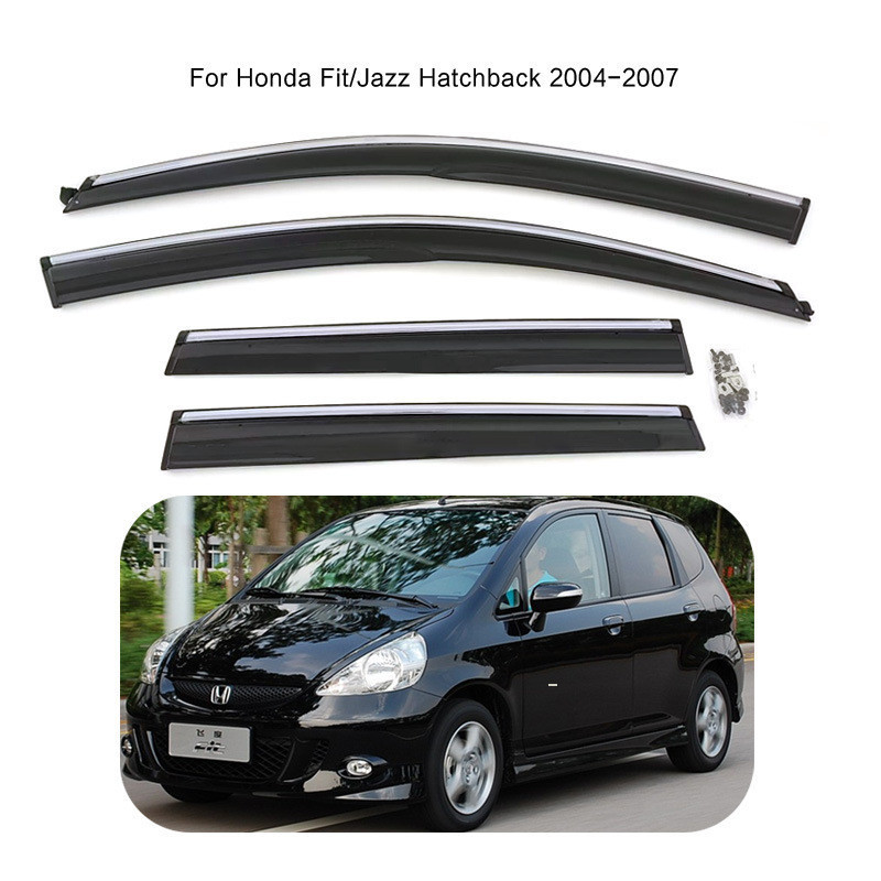 Dedicado a Honda2004-2007 Fit Moldagem por Injeção de Alta Qualidade Bloco de Chuva Fit/Jazz Janela Chuva Sobrancelha De