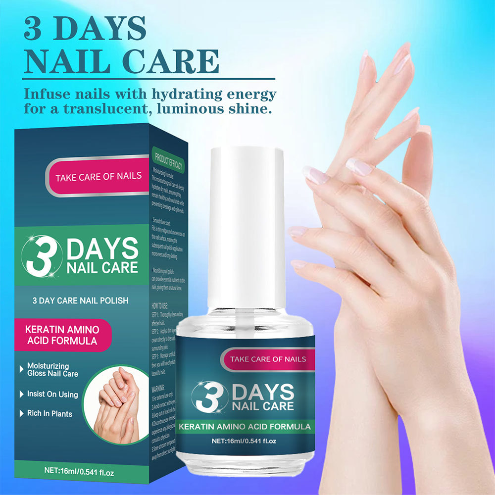 3 Days Nail Care Formula with Keratin Amino Acid & Aloe for Superior Nail Nourishment 16ml