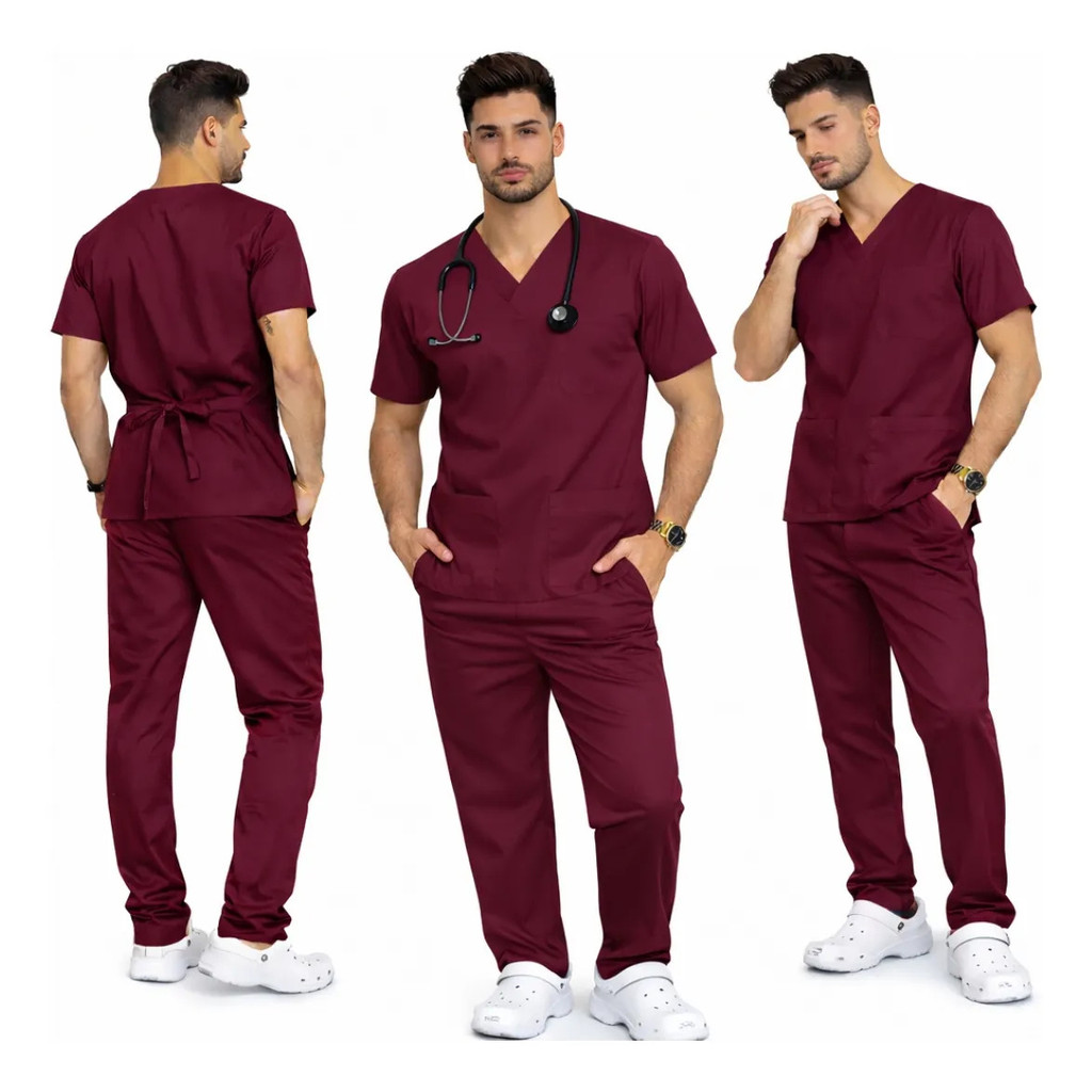 Pijama Cirúrgico Masculino Feminino Vet Medico Dentista Conjunto Scrub Oxford