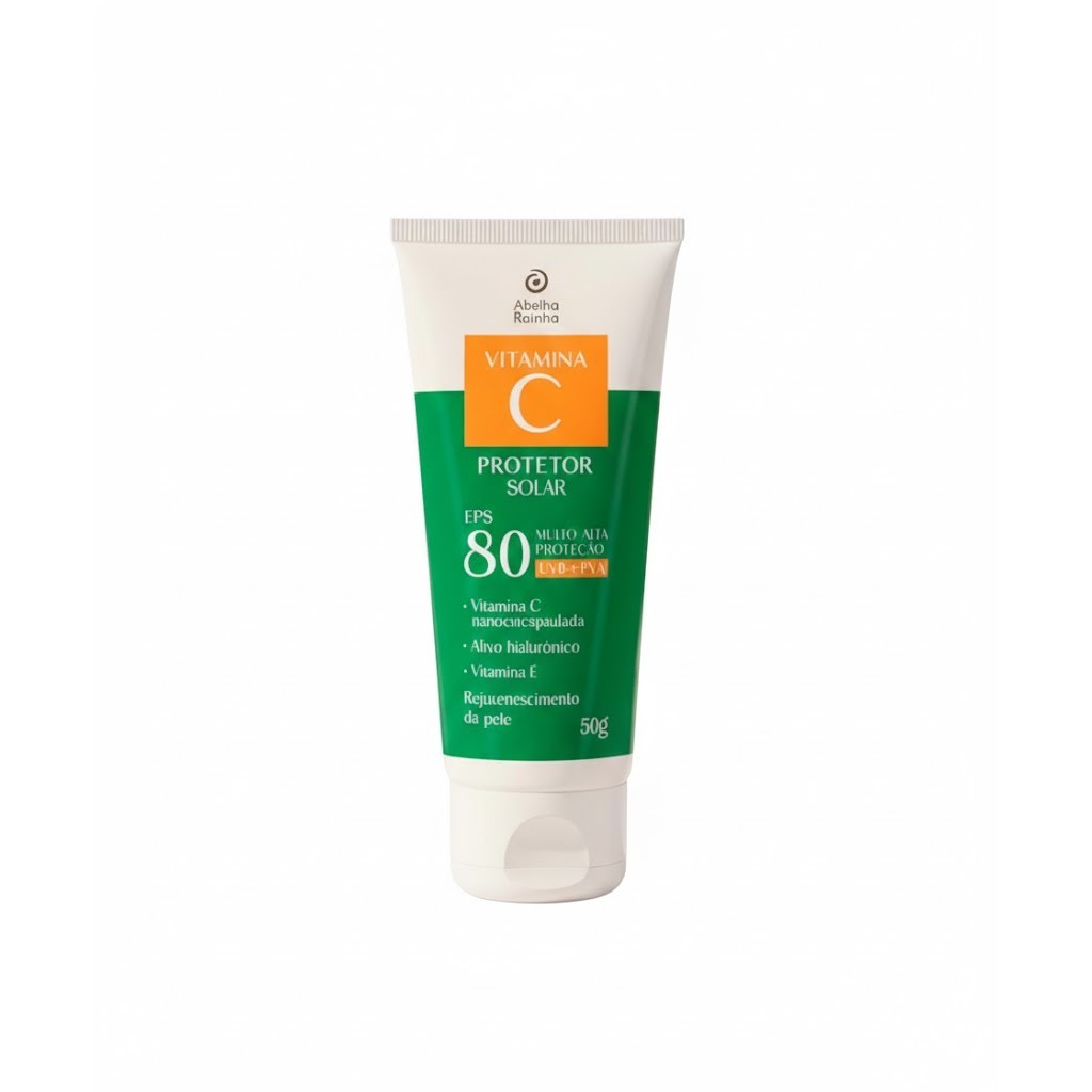 Protetor Solar Facial Vitamina C FPS 80 Abelha Rainha 50g