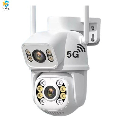 Câmera Dupla 2.4G/5G Externa Ip a Prova D'água com Infravermelho Alarme Wifi Hd Sensor De Movimento