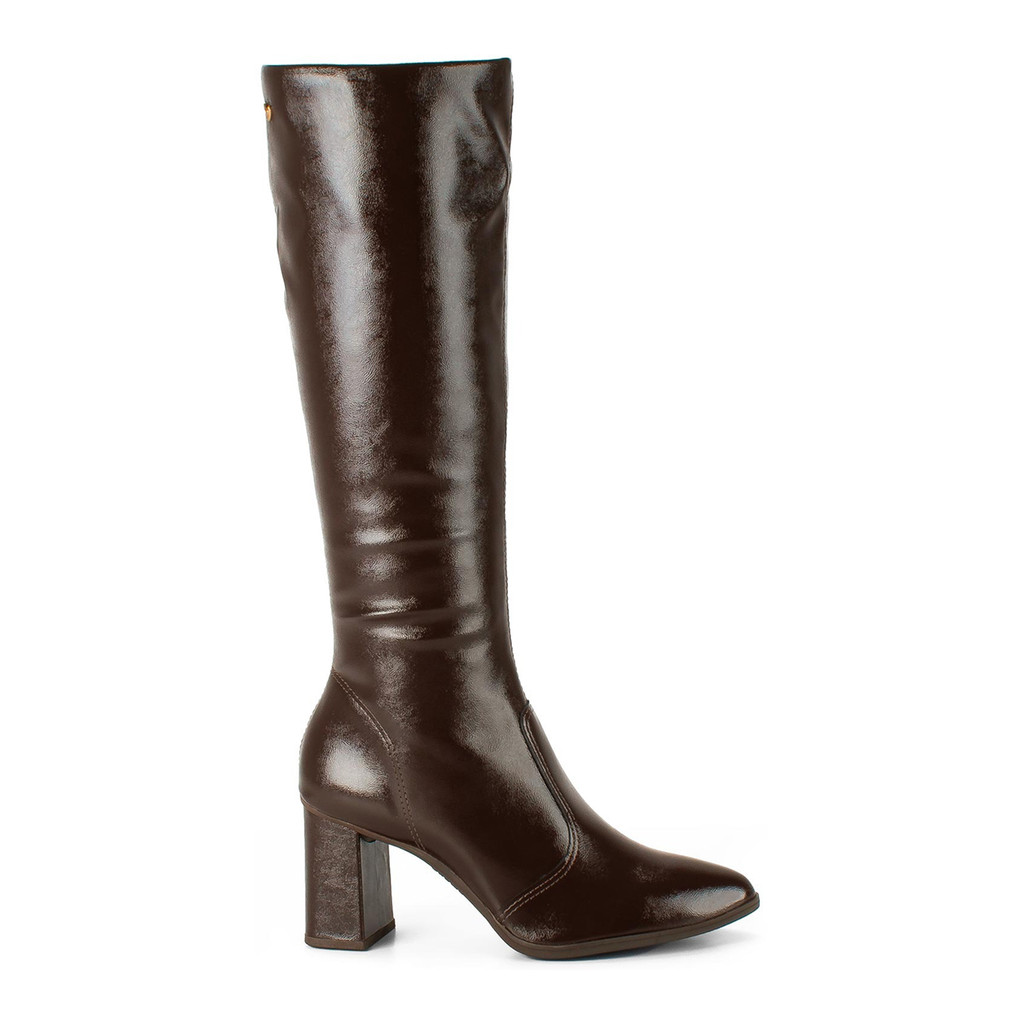 Bota Feminina Mississipi Salto Alto Longa Bico Fino J0841
