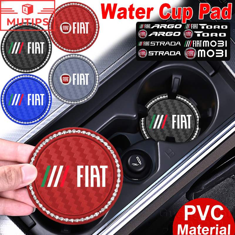 Almofada De Copo De Água Para Carro Fiat Porta-Copos De Silicone Tapete Antiderrapante Argo 500 Strada Mobi Bravo Toro P