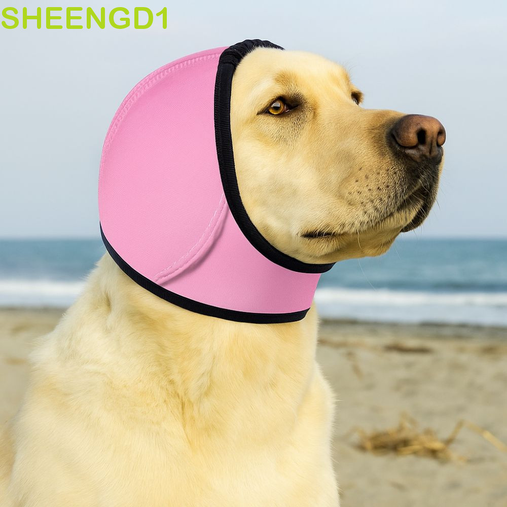 SHEENGD1 Protetor De Orelha Calmante Para Cães , Capas De Cachorro À Prova D'água Antirruído , Capa De Cabeça Ajustável 