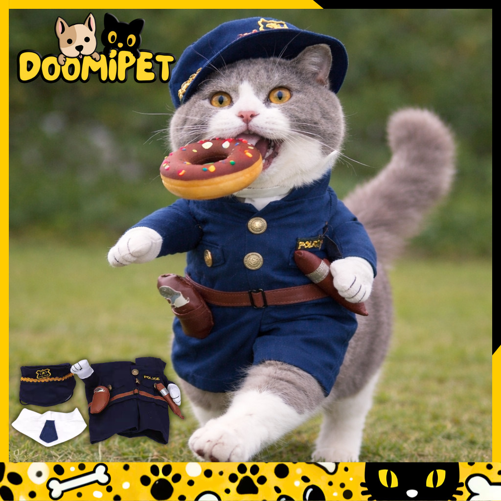 Fantasia de Policial para Pets – Roupa Divertida para Cães e Gatos