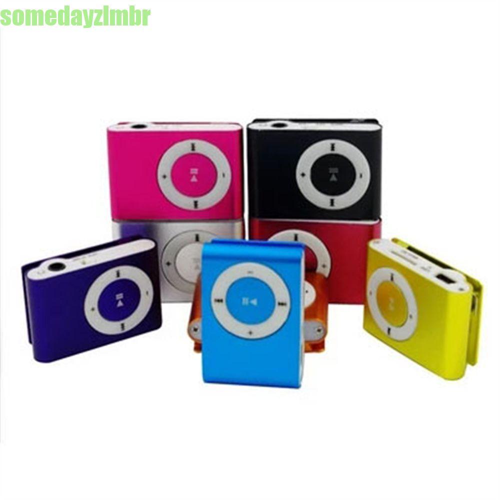 SOMEDAYZL0M Clipe MP3 Espelho Metal Portátil Walkman Media Player 3.5mm Leitor De Música