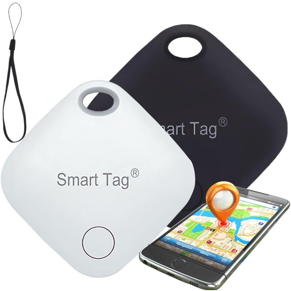 Smart Air Tag Rastreador Bluetooth Preto para iPhone | Localizador iOS App Buscar Objetos e Pets