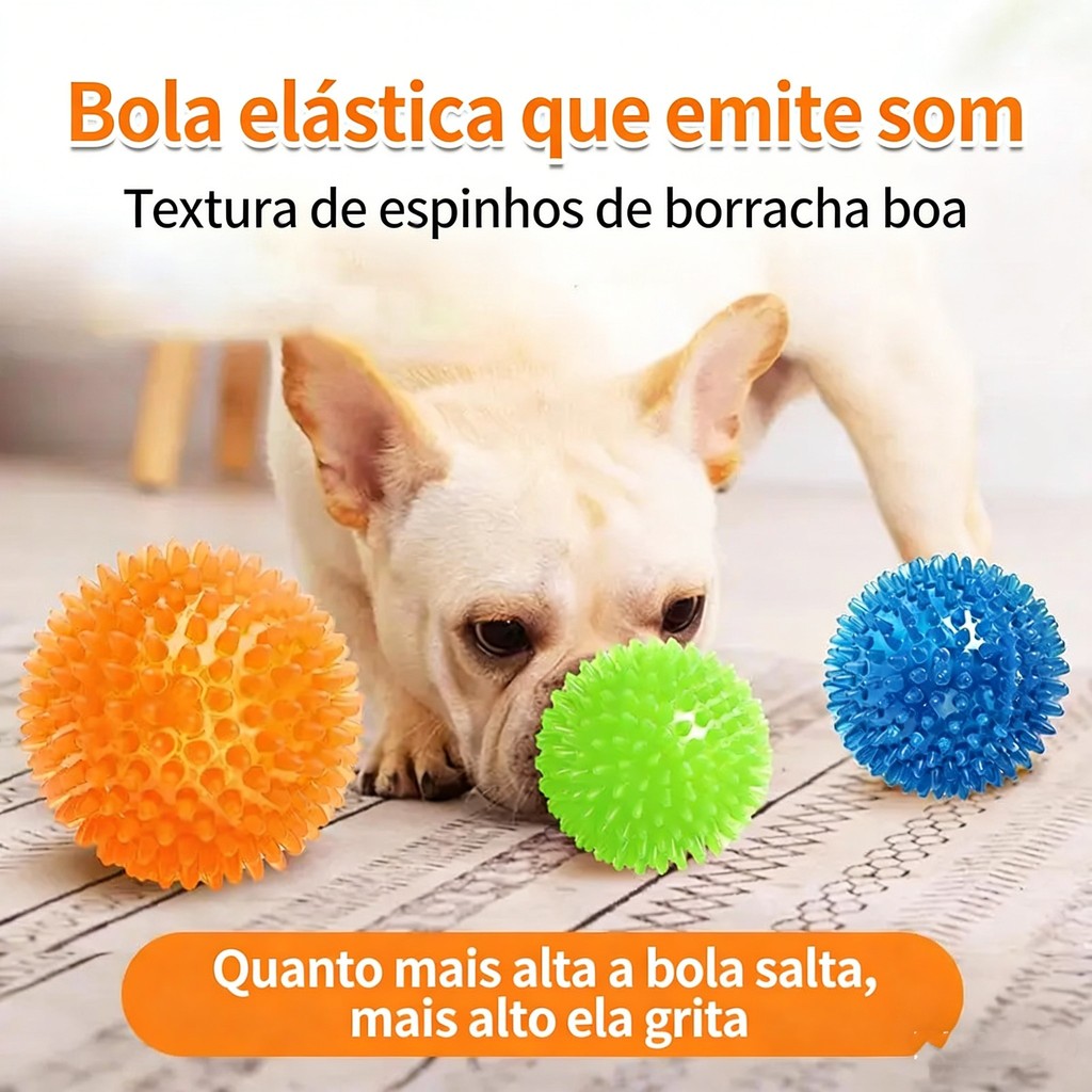 Brinquedos para Cachorro Interativo Bolinha Resistente Bola Cravo para Pets Cachorros Pequenos