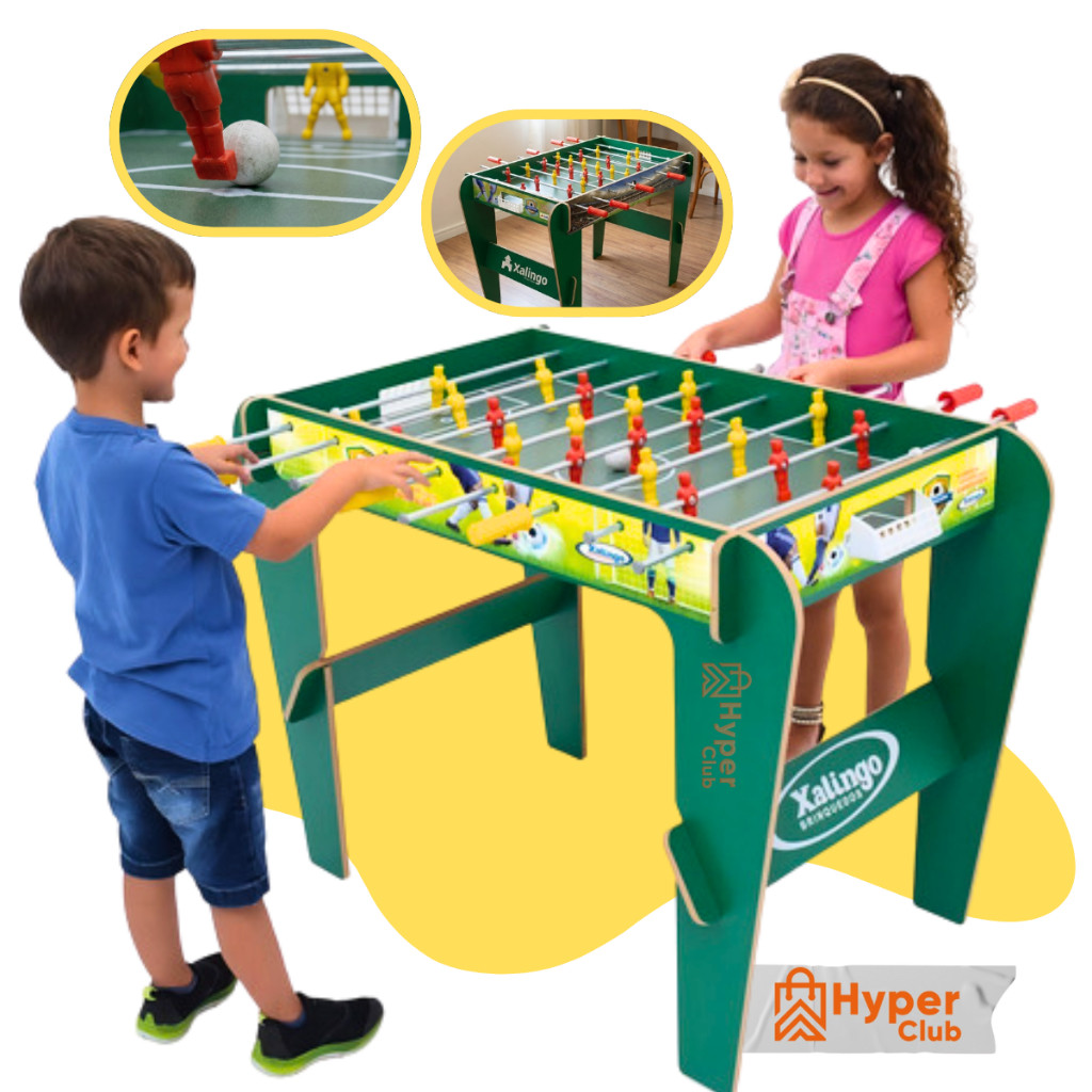 Mesa de Pebolim Madeira Mesa Toto Infantil com Bolinhas Oficial
