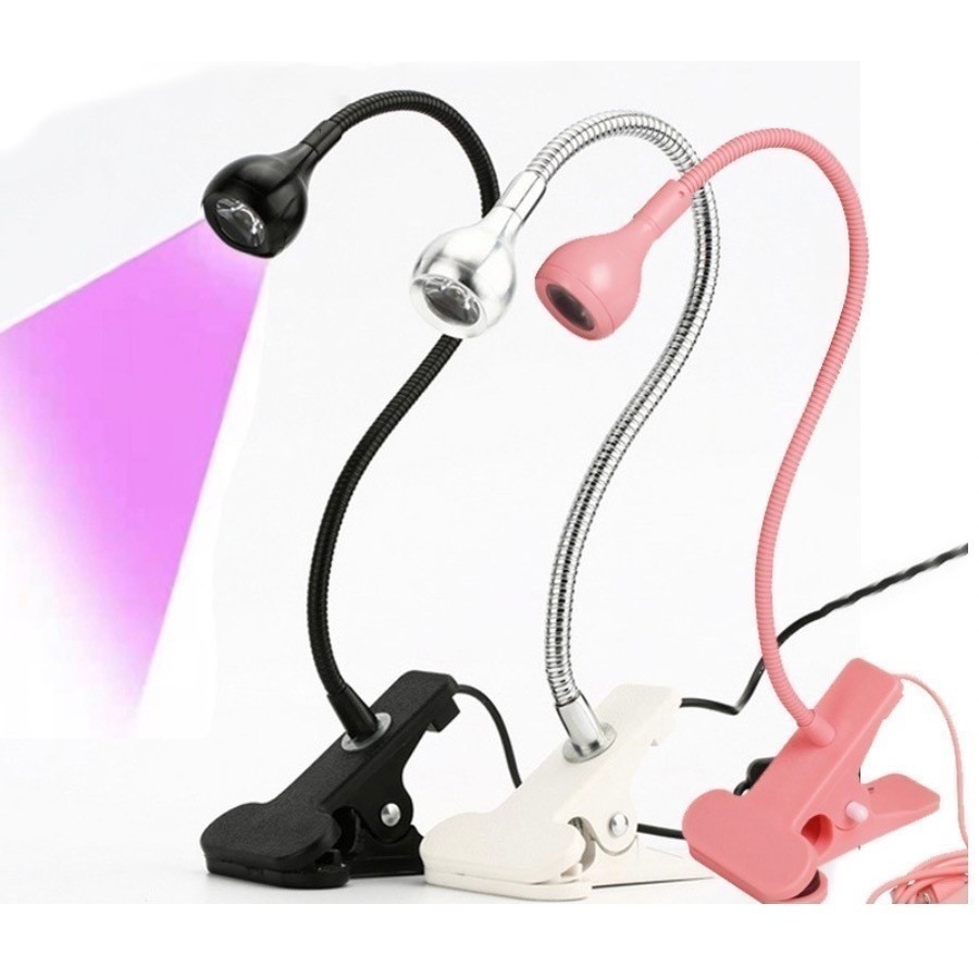 Mini Lâmpada Led USB De Mesa Com Clipe Flexível UV Para Unhas-LC