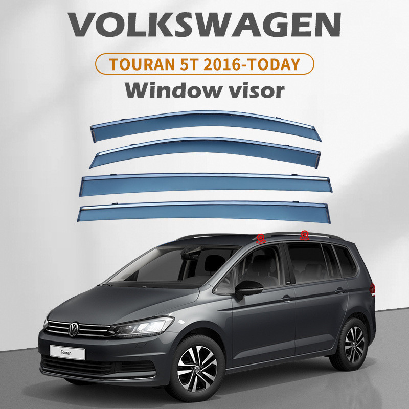 Adequado para Volkswagen touran janela viseira espelho retrovisor chuva sobrancelha VW touran viseira de janela alta qua