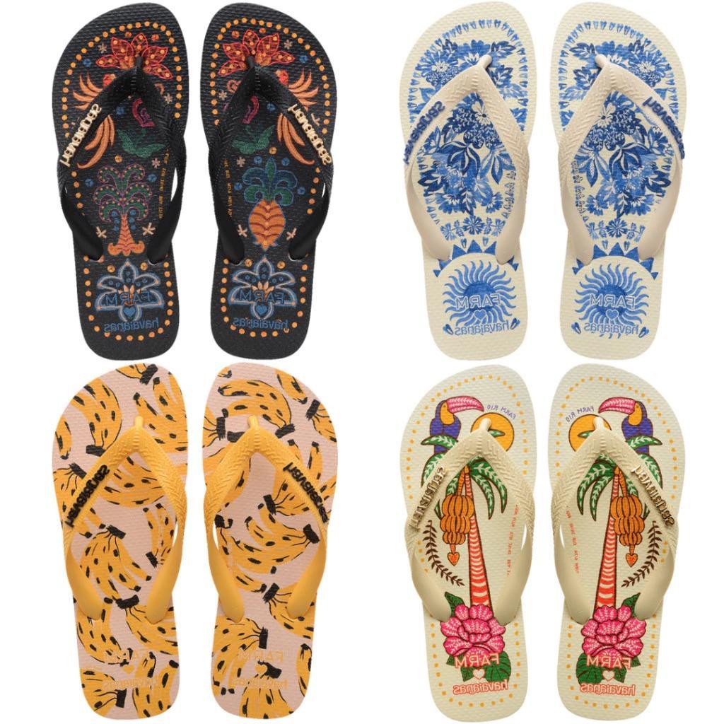 Kit 2 Rasteirinha Feminina Floral Leve Confortável Top Vendas Promoção
