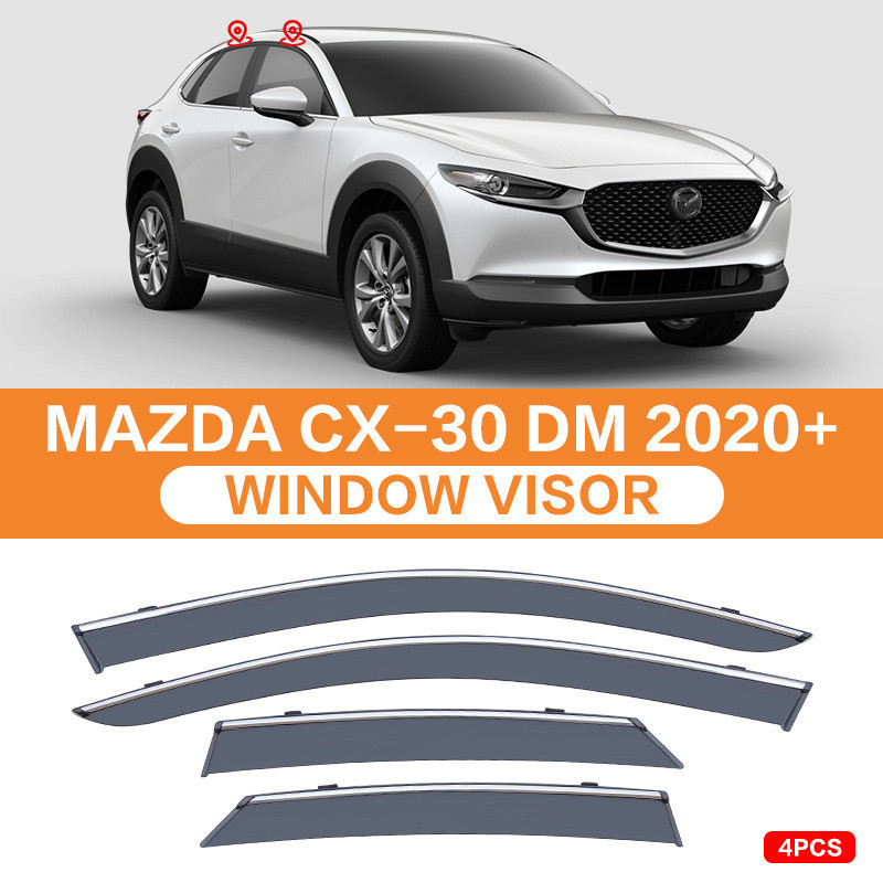 Adequado para Mazda CX-30 bloco de chuva espelho retrovisor chuva sobrancelha MAZDACX-30DMWindowvisor