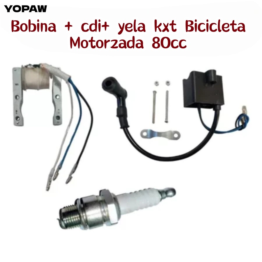 Bobina+Cdi+Vela Bicicleta Elétrica Kxt 80cc--