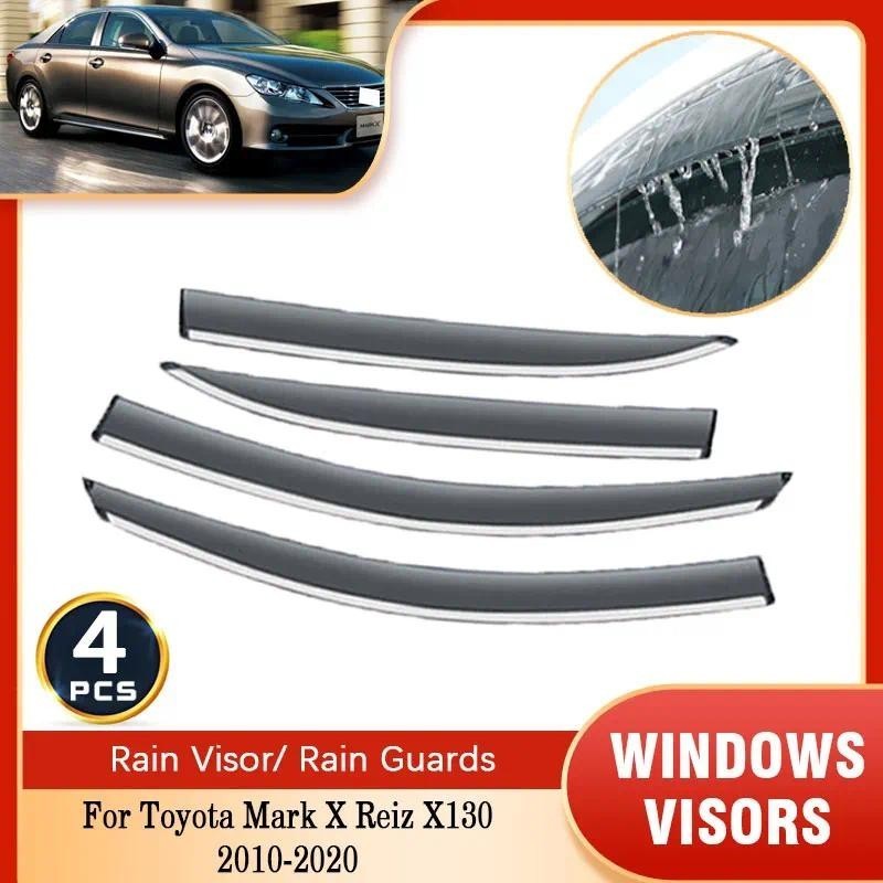 Para Toyota Mark X Reiz X130 2010 ~ 2020 Chuva Sol Janelas Viseira Pára-Brisa Defletores Guardas Capa Acessório Ventilaç