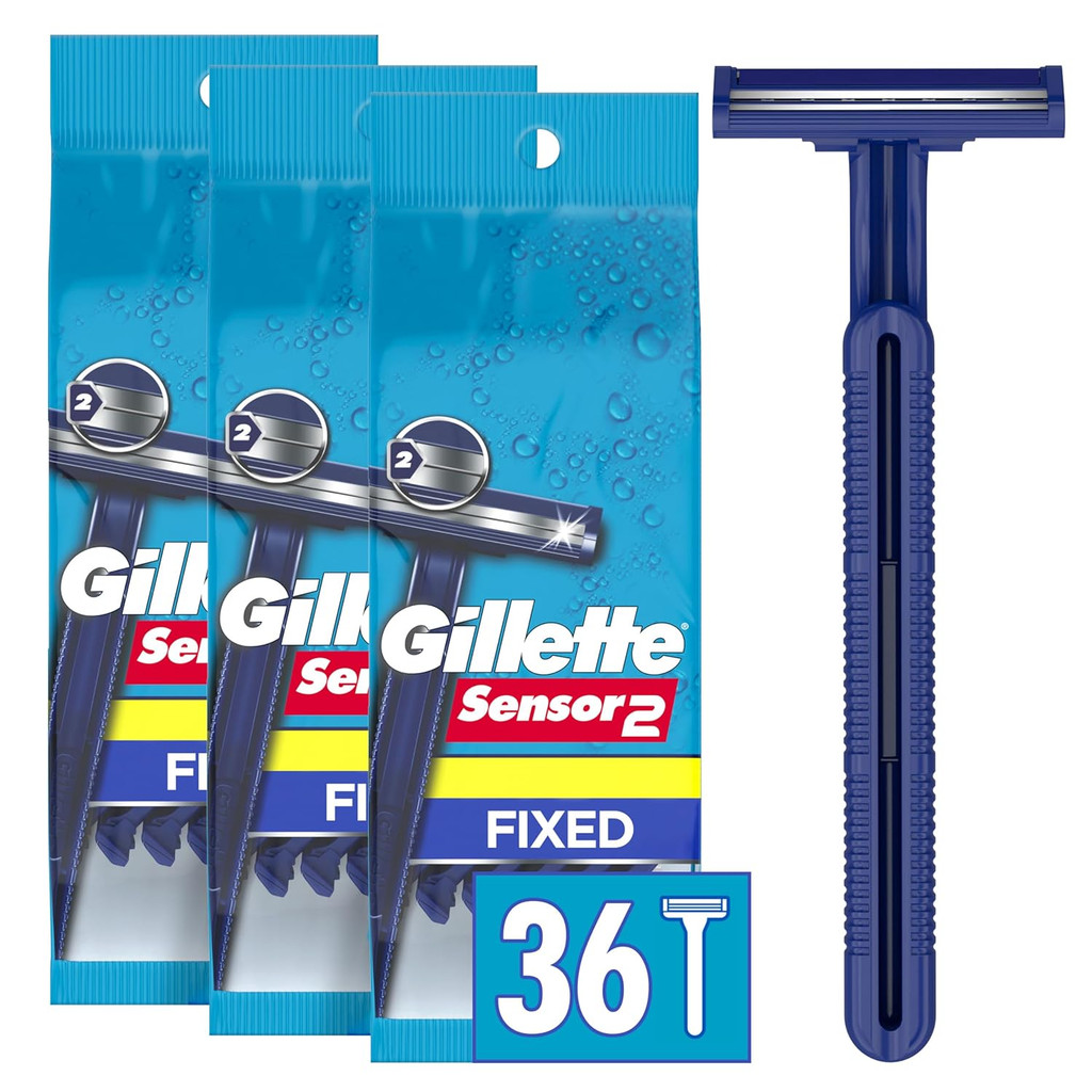 Lâminas Descartáveis Gillette Sensor2 Para Homens , Lubrastrip Ativado Por Água Ajudar A Evitar Irritação Da Pele , 18 C