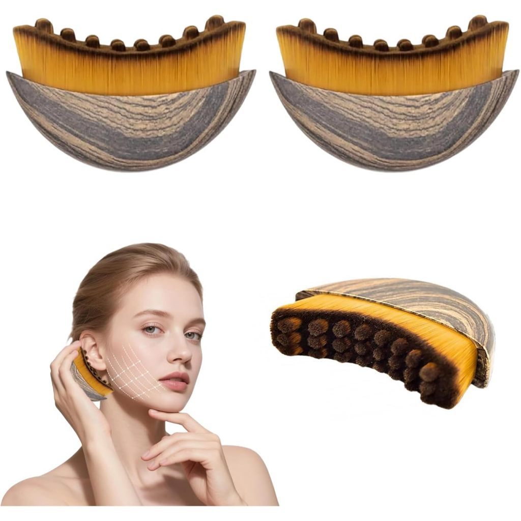 Nova Escova Facial De Contorno Linfático , Para Drenagem Linfática , Projetada Ergonomicamente Caber Na Pele Com Precisã