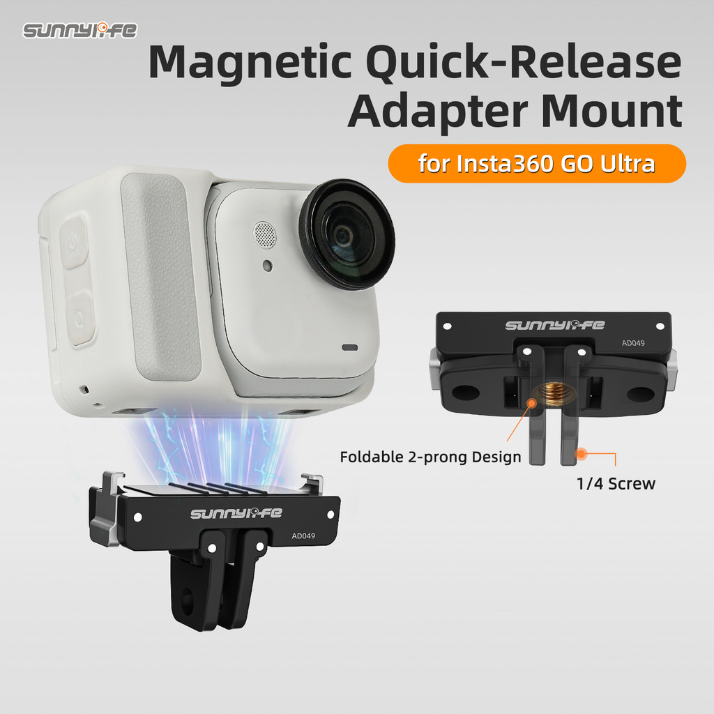 Base Magnética Para Insta360 GO Ultra Câmera Adaptador De Liberação Rápida Suporte De Montagem Acessório De Expansão