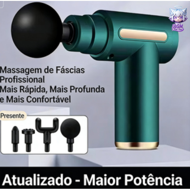 Máscara de relaxamento muscular com pistola de fascia, massagem portátil e ferramenta perfeita para alívio do estresse