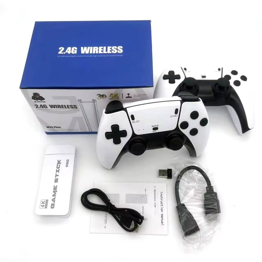 Video Game Retrô M15 PRO Stick 4K 64GB Jogos Clássicos Sem Fio