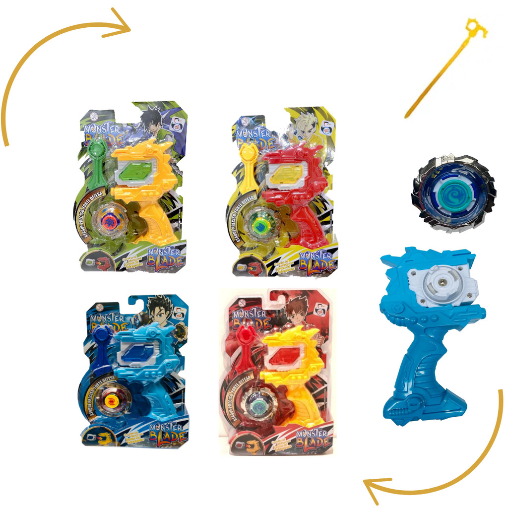 Peão Beyblade com Lançador – Brinquedo de Batalha Radical