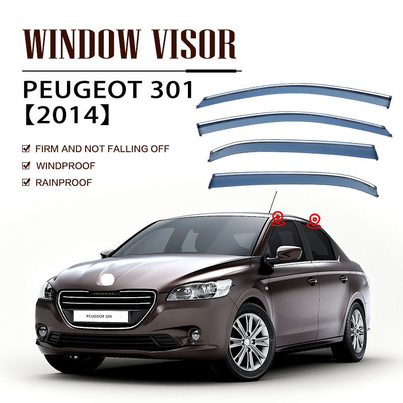 Adequado para Peugeot 301 janela chuva guarda chuva sobrancelha PEUGEOT301Windowvisor