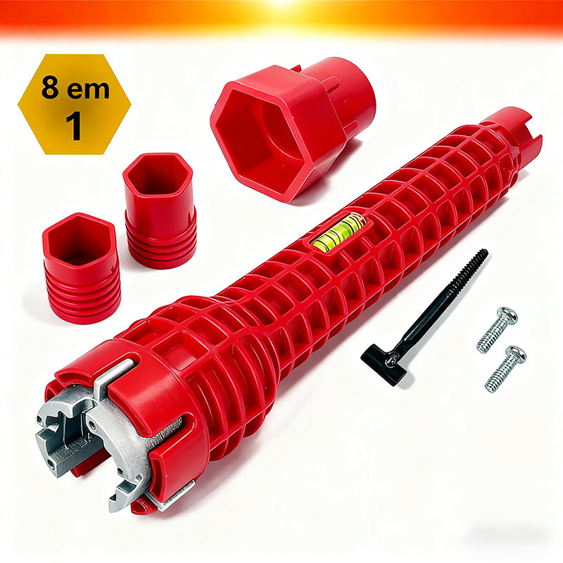 8 em 1 chave de encanamento torneira da pia inglês chave ferramenta de reparo