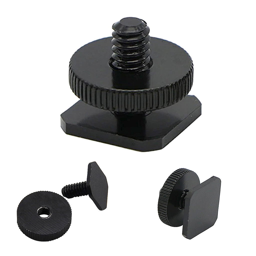 Adaptador Sapata Flash 1 Travas Parafuso Rosca 1/4 Câmera