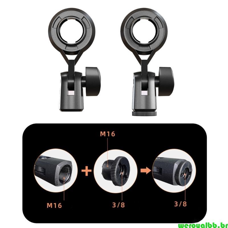 weroyalbb Clipe Microfone Metal , Suporte Montagem Antichoque , Acessórios , Uso Ajuste Ângulo Flexível