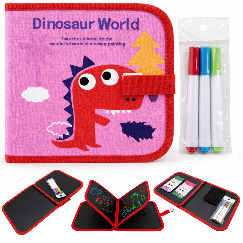 Livro Mágico Infantil Colorir Água Reutilizável 3 Canetas Criativo Educativo